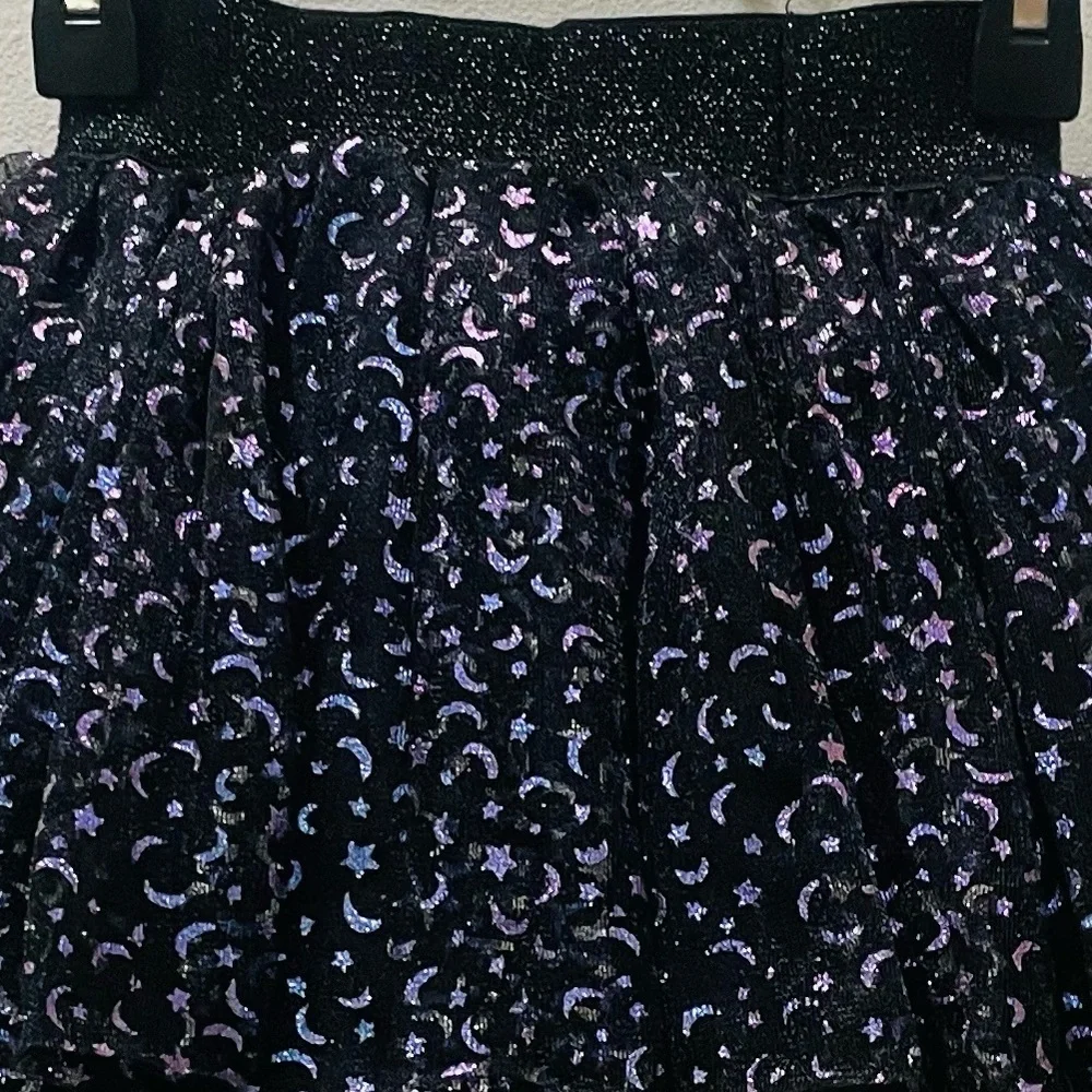 Spirit Halloween Black and Purple Moon and Stars Girls Tutu